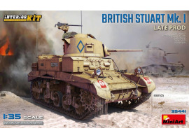 обзорное фото Збірна модель 1/35 Танк Stuart Mk. I пізньої модифікації з інтер'єром MiniArt 35441 Бронетехніка 1/35