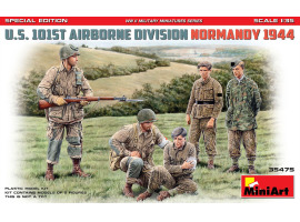 обзорное фото Збірна модель 1/35 Фігури 101-а повітряно-десантна дивізія США, Нормандія, 1944 - спеціальне видання (5 фігурок) MiniArt 35475 Фігури 1/35