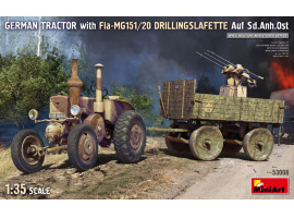 Сборная модель 1/35 Немецкий трактор и зенитная установка Lanz Bulldog & Fla-MG151/20 MiniArt 53008
