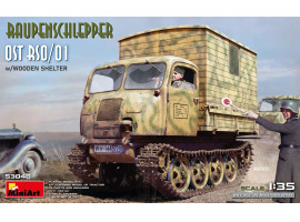 Сборная модель 1/35 Гусеничный трактор OST RSO/01 с деревянным навесом MiniArt 53048