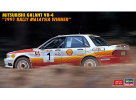 обзорное фото Scale model 1/24 Car Mitsubishi Galant VR-4 "1991 Rally Malaysia Winner" Hasegawa 20588 Cars 1/24