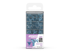 Набір 1/35 Ефект води - Елементи основи (3D-друк / 17 шт.) AK-Interactive AKBIT0033