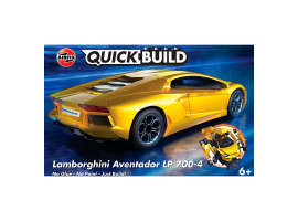 обзорное фото Збірна модель конструктор суперкар QUICKBUILD Lamborghini Aventador – Yellow Airfix J6026 Автомобили