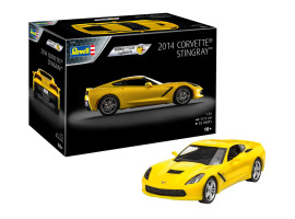 обзорное фото Збірна модель 1/24 автомобіль 2014 Corvette Stingray Easy Click Revell 07825 Автомобілі 1/24