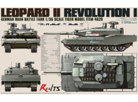 обзорное фото Збірна модель 1/35 ОБТ Leopard 2 REVOLUTION Tiger Model 4629 Бронетехніка 1/35