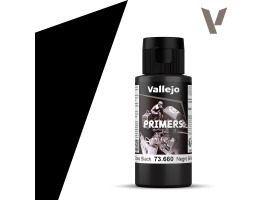 обзорное фото Primer Glossy black for metallics (Gloss Black) 60ml Vallejo VAL 73600 Primers