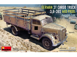 Scale model 1/35 German 3-ton truck 3.6-36S Mid Prod. PMQ600-TYPE MiniArt 35449