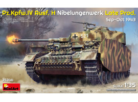 обзорное фото Scale model 1/35 German tank Pz.Kpfw.IV Ausf. H Nibelungenwerk Late Prod Miniart 35346 Armored vehicles 1/35