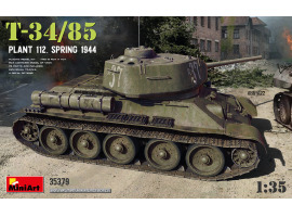 обзорное фото Збірна модель 1/35 Танк Т-34/85 весна 1944 р. Miniart 35379 Бронетехніка 1/35