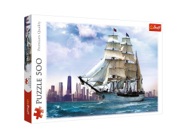 обзорное фото Puzzles Sailboat on the background of Chicago 500 pcs 500 items