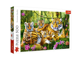 обзорное фото Пазлы Семья тигров 500шт 500 элементов
