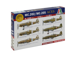 Scale model 1/72 Aircraft MC.202 and MC.205 Italian aces (2 models in the set) Italeri 1345