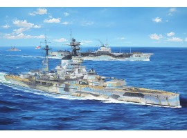 обзорное фото Сборная модель 1/350 Британский линкор HMS Resolution Trumpeter 05379 Флот 1/350