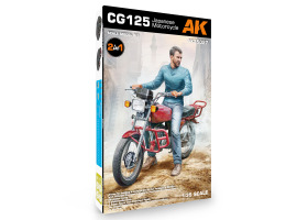 обзорное фото Сборная модель 1/35 Японский мотоцикл CG125 АК-интерактив 35027 Мотоциклы