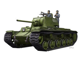КВ-1 1942 г. Упрощенный танк с башней и экипажем