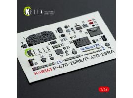 Republic P-47D - 25RE/28RA 3D декаль інтер'єр для комплекту MiniArt 1/48 KELIK K48141