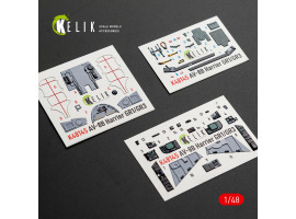 McDonnell Duglas AV-8 B Harrier 3D декаль інтер'єр для комплекту Hasegawa 1/48 KELIK K48145