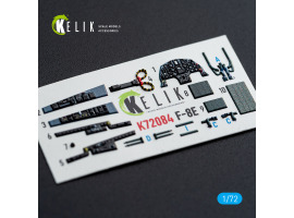 Chance Vought F-8 E Crusader 3D декаль інтер'єр для комплекту Academy 1/72 KELIK K72084