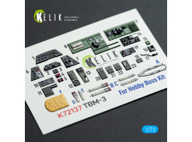 Grumman TBM-3 Avenger 3D декаль інтер'єр для комплекту HobbyBoss1/72 KELIK K72137