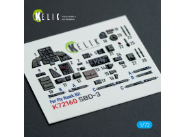 Douglas SBD-3 Dauntless 3D декаль інтер'єр для комплекту FlyHawk 1/72 KELIK K72160