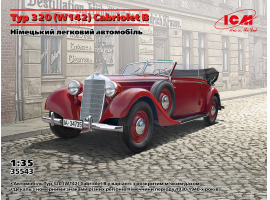 Збірна модель 1/35 Німецький автомобіль Тип 320 (W142) Кабріолет B ICM 35543