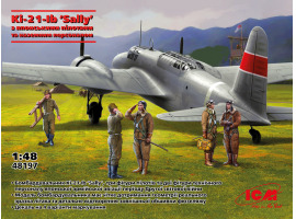 Scale model 1/48 Aircraft Ki-21-Ib 'Sally' with Japanese pilots and ground crew ICM 48197