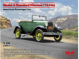 обзорное фото Scale model 1/24 American passenger car Model A Standard Phaeton (1930s) ICM 24051 Cars 1/24