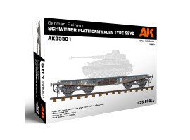 обзорное фото Сборная модель 1/35 немецкая железнодорожная платформа типа SSYS AK-interactive 35501 Железная дорога 1/35