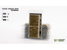 обзорное фото Набор пучков травы дикой смешанной зелёной Mixed Green 6мм - Wild Gamers Grass GG6-MG Наборы деталировки