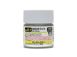 обзорное фото Nitro based acrylic paint Gundam Color (10ml) MS White Mr.Color UG1 Acrylic paints