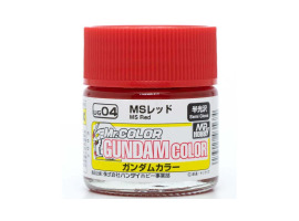 обзорное фото Акрилова фарба на нітро основі Gundam Color (10ml) MS Red / Червоний Mr.Color UG4 Акрилові фарби