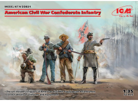 обзорное фото Confederate Infantry American Civil War Figures 1/35