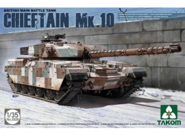 обзорное фото Збірна модель 1/35 Британський основний бойовий танк Chieftain Mk.10 Takom 2028 Бронетехніка 1/35