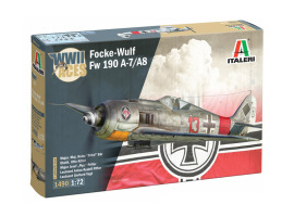 Сборная модель 1/72 Самолет Focke Wulf Fw-190 A-7 / A-8 Aces - 5 Luftwaffe Aces Version Italeri 1490