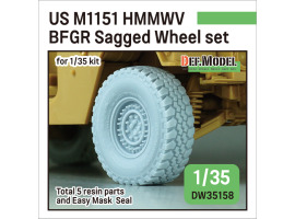 обзорное фото US M1151 HMMWV BFGR - Sagged Wheel Set (Retooled DW35032) Resin wheels