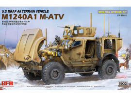 Збірна модель 1/35 Американський бронеавтомобіль MRAP M1240A1 M-ATV (з повним інтер'єром) Rye Field Model RM-5032