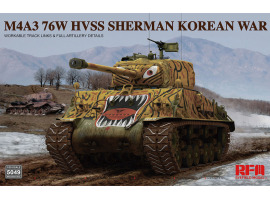 Сборная модель 1/35 Танк M4A3 76W HVSS Шерман (Корейская война) РФМ 5049