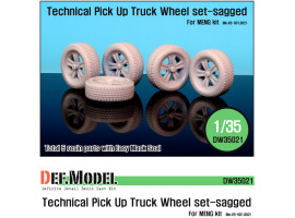 обзорное фото Technical Pick Up Truck Sagged wheel set ( for Meng 1/35) Смоляные колёса