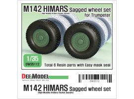 обзорное фото US M142 HIMARS SAGGED WHEEL SET ( FOR TRUMPETER 1/35) Смоляные колёса