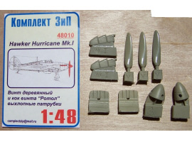 Кок с винтом "Ротол",выхлопные патрубки "Hurricane"  MkI