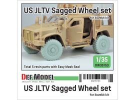 обзорное фото US JLTV Sagged wheel set (for ILK) Resin wheels