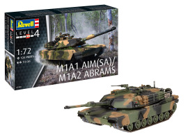 обзорное фото Scale model 1/72 Abrams tank M1A1 AIM(SA) / M1A2 Revell 03346 Armored vehicles 1/72
