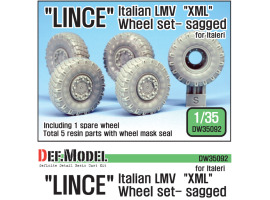 обзорное фото Italian LMV Lince "XML" Sagged Wheel set (for Italeri 1/35) Resin wheels