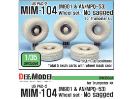 обзорное фото US MIM-104 M901 & AN/MPQ-53 Wheel set - No sagged (for Trumpeter 1/35) Смоляные колёса