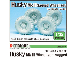 обзорное фото US Husky Mk.III Sagged wheel set (for AFV Club 1/35) Resin wheels