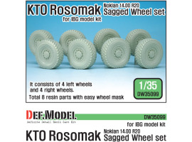 обзорное фото KTO ROSOMAK Nokian Sagged Wheel set ( for IBG model 1/35) Resin wheels