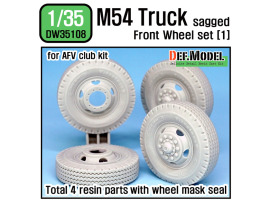 обзорное фото US M54A2 Cargo Truck Sagged Front wheel set(1)- Civilian type( for AFV club 1/35) Resin wheels
