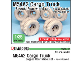 обзорное фото US M54A2 Cargo Truck Sagged Rear wheel set-Heavy load ( for AFV club 1/35) Resin wheels