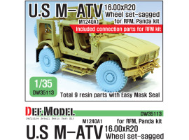 обзорное фото US M1240A1 M-atv Sagged wheel set ( for RFM 1/35) Смоляные колёса