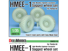 обзорное фото US HMEE-1 Tracktor Sagged wheel set ( for Panda 1/35) Смоляные колёса